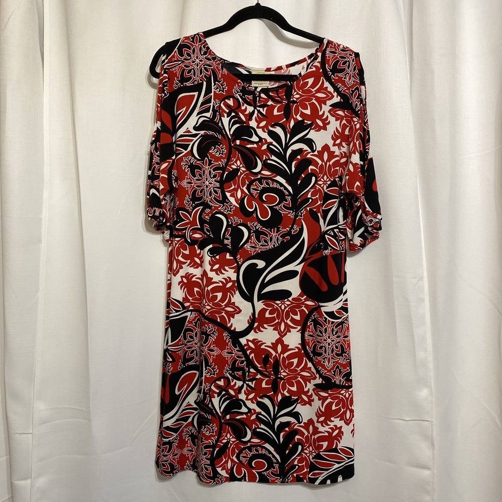 KALAHEO Multicolor Pullover Rayon Hawaiian Aloha Tropical Dress Women's‎ Large